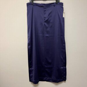 Anthropologie Anthro Long skirt dressy blue purple navy Size 12 NWT Stunning!!